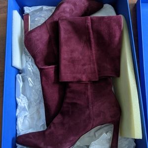 Red suede boots Stuart weitzman 36.5